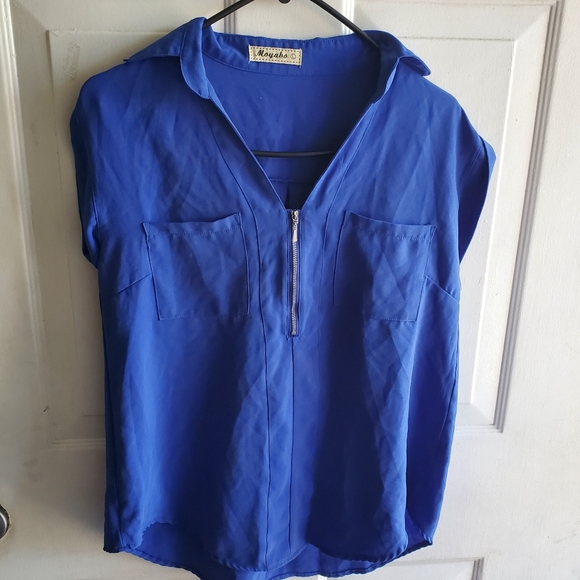 Royal Blue Women's Flow Top - Picture 1 of 4
